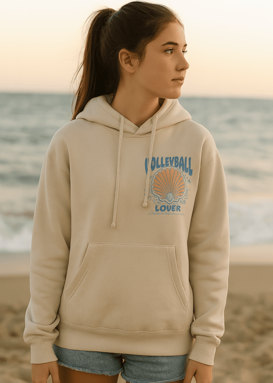 Volleyball Lover Shell Sweatshirt
